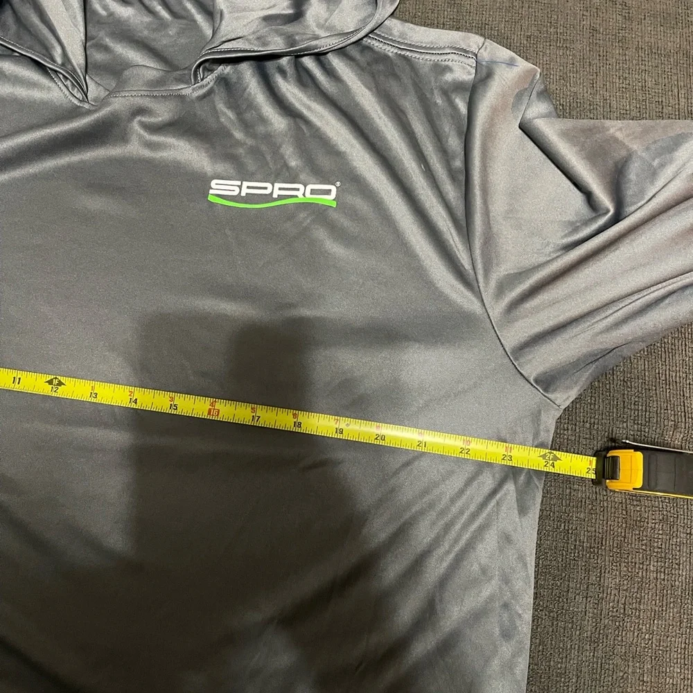 SPRO Gray Long Sleeve Hoodie summer shirt XXL - Picture 5 of 9